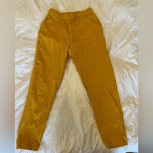 BIG BUD PRESS pencil pants yellow size small